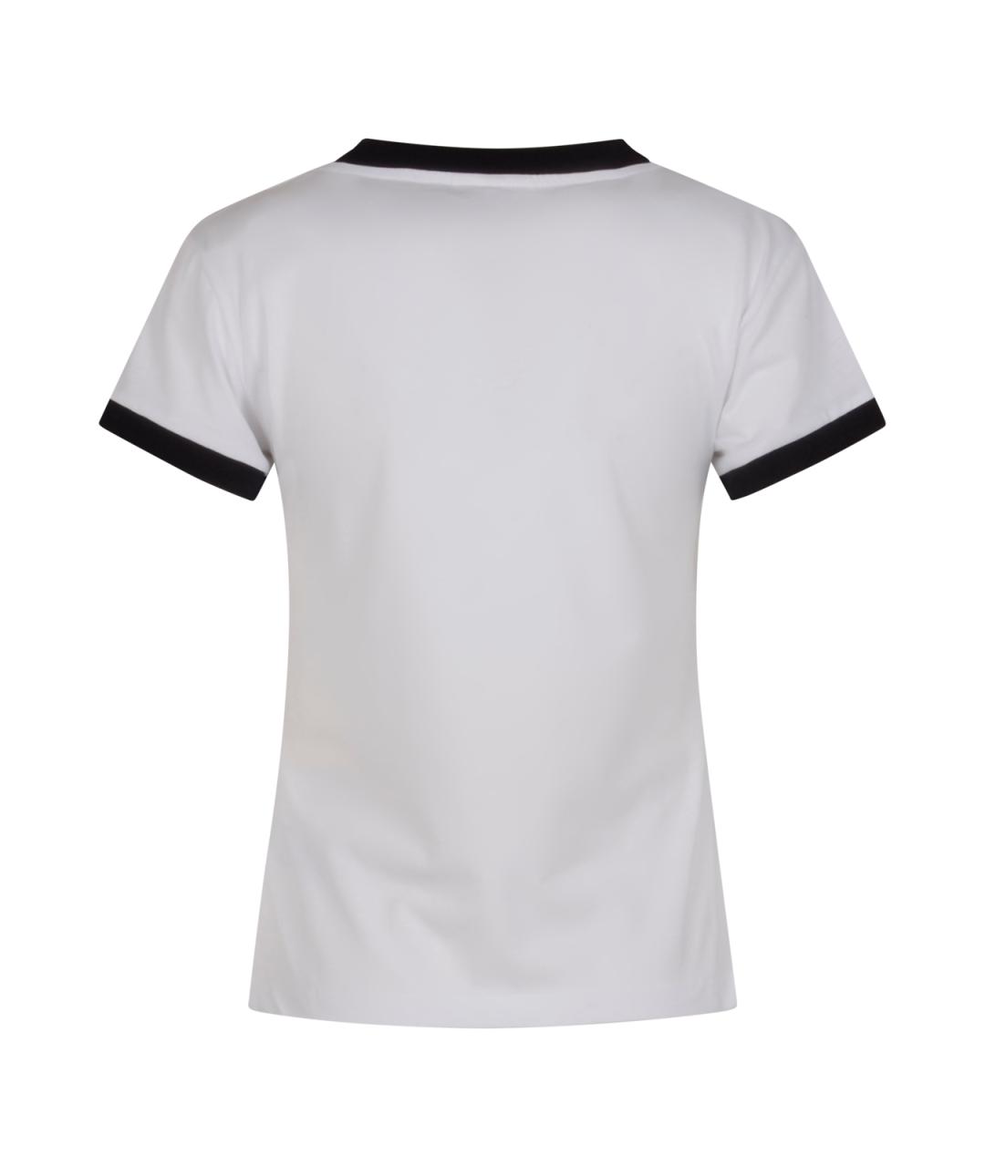 GANNI Белая хлопковая футболка, фото 2