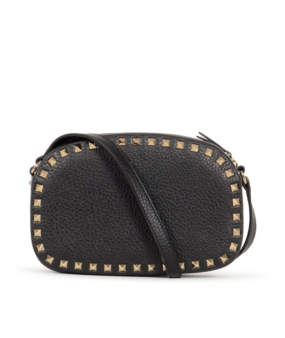 VALENTINO Черная кожаная сумка через плечо, фото 3