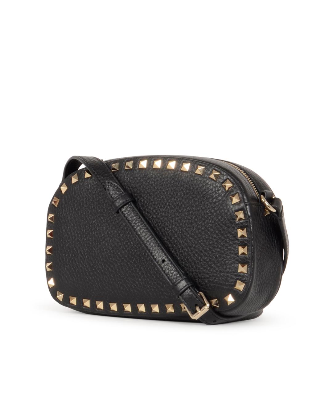 VALENTINO Черная кожаная сумка через плечо, фото 2