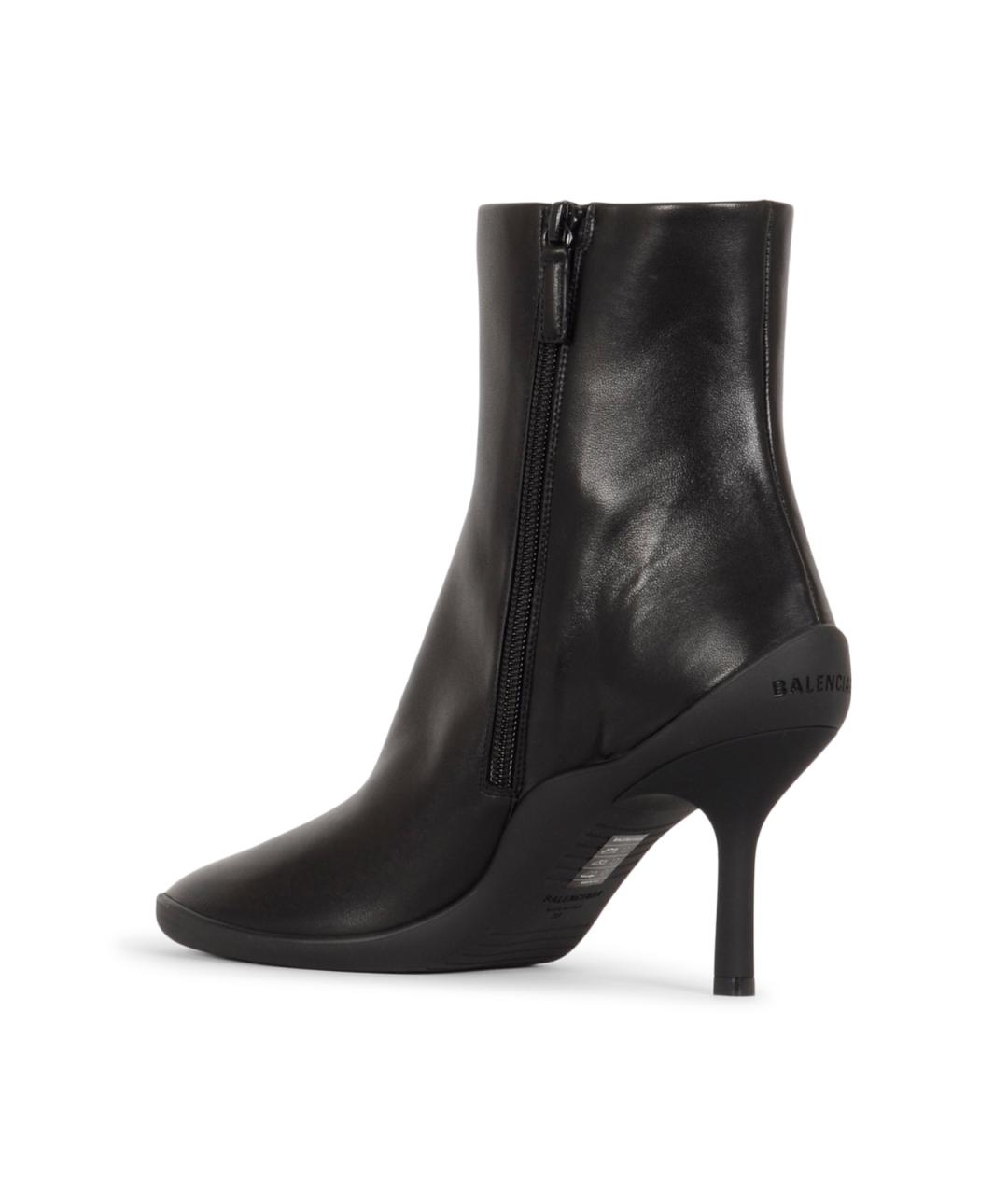 BALENCIAGA Черные кожаные ботильоны, фото 3