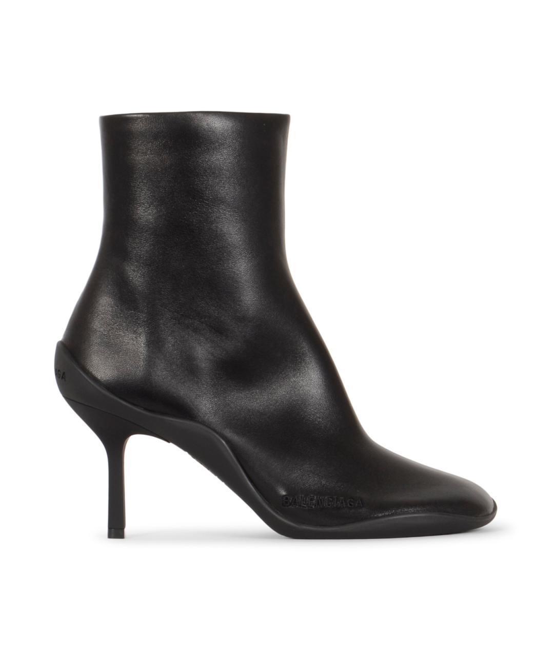 BALENCIAGA Черные кожаные ботильоны, фото 1