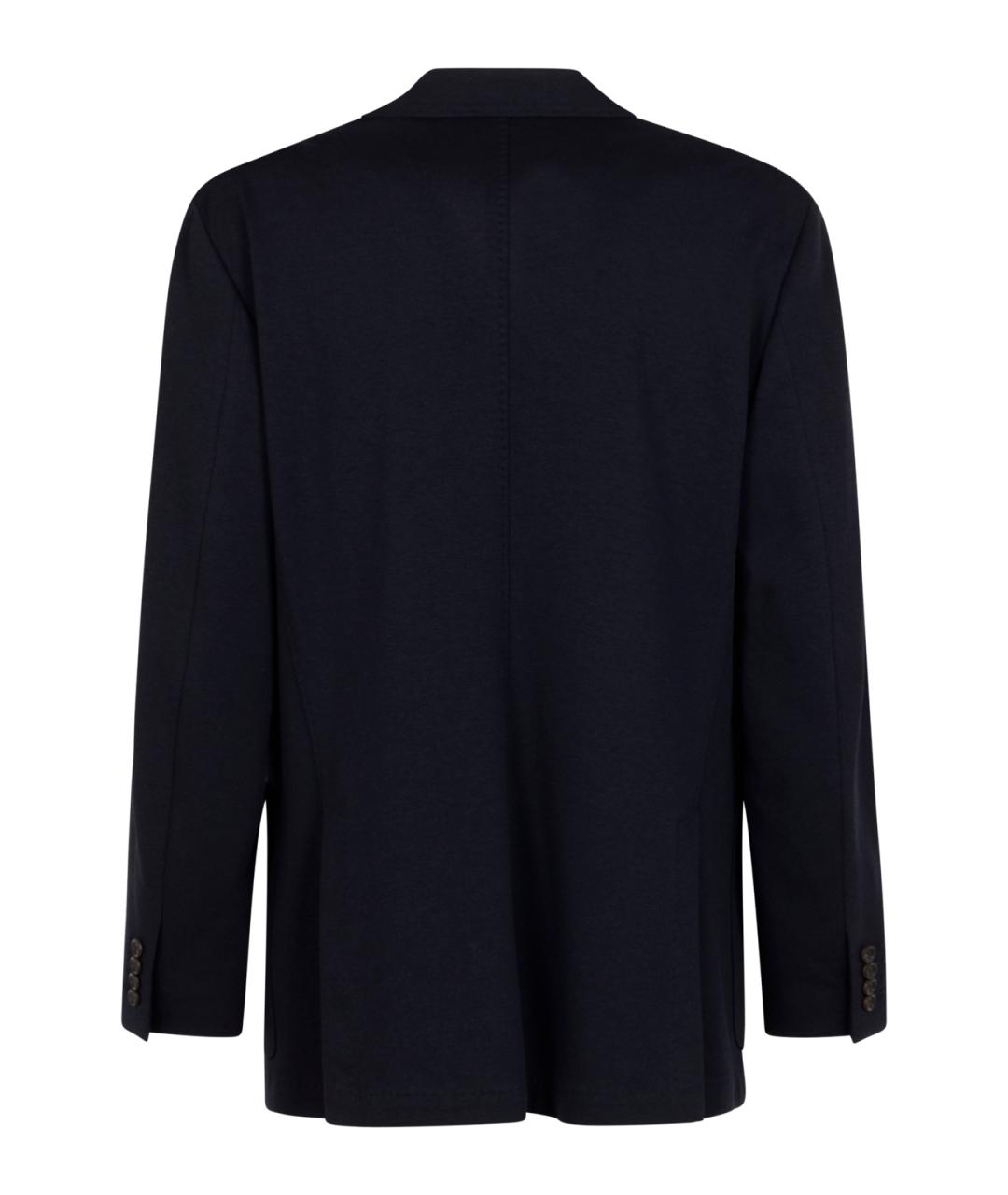 CANALI Темно-синий хлопковый пиджак, фото 2