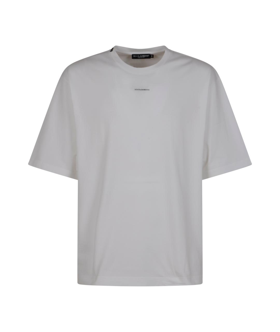 DOLCE&GABBANA Белая хлопковая футболка, фото 1