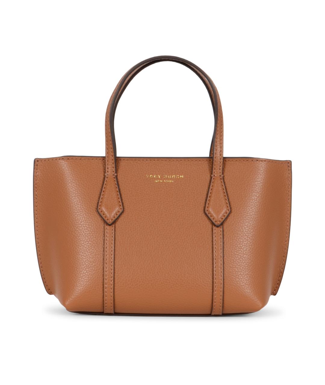 TORY BURCH Коричневая кожаная сумка тоут, фото 1