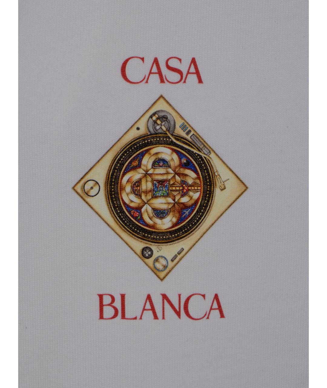 CASABLANCA Белая хлопковая футболка, фото 3