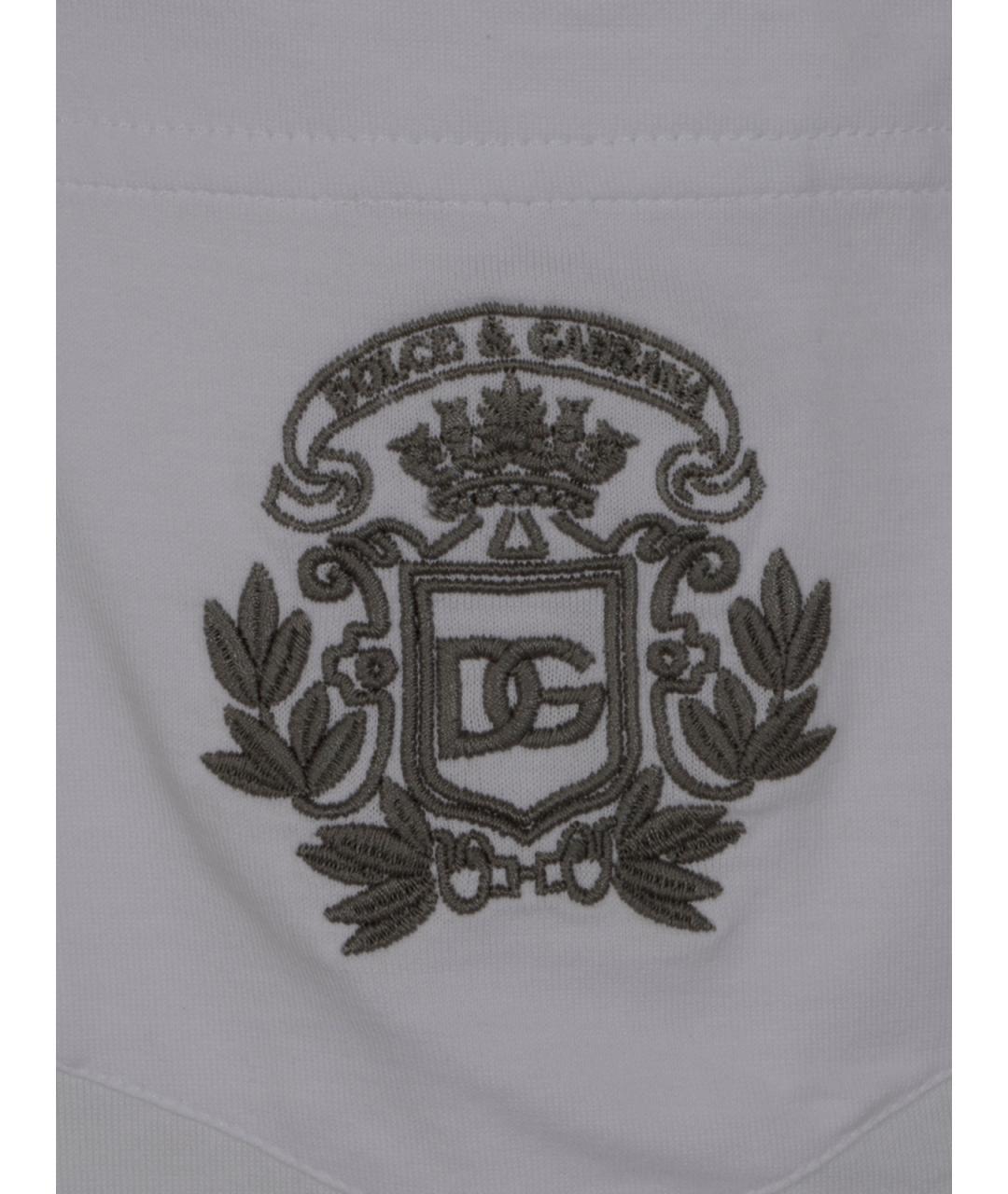 DOLCE&GABBANA Белая хлопковая футболка, фото 3