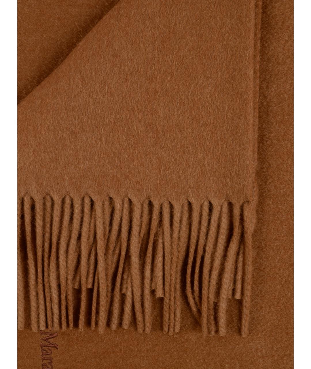 MAX MARA Коричневый кашемировый шарф, фото 2