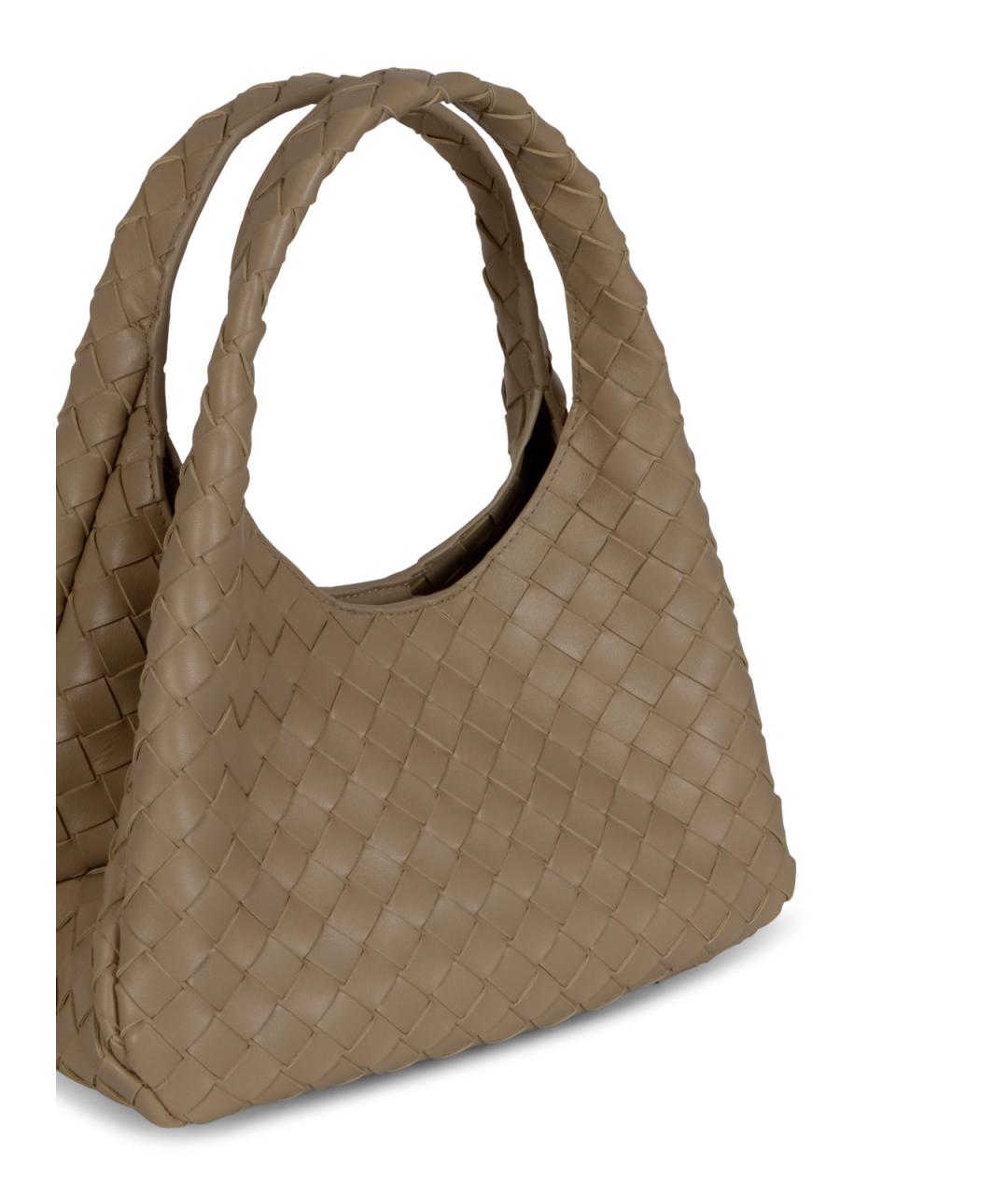 BOTTEGA VENETA Бежевая кожаная сумка тоут, фото 4