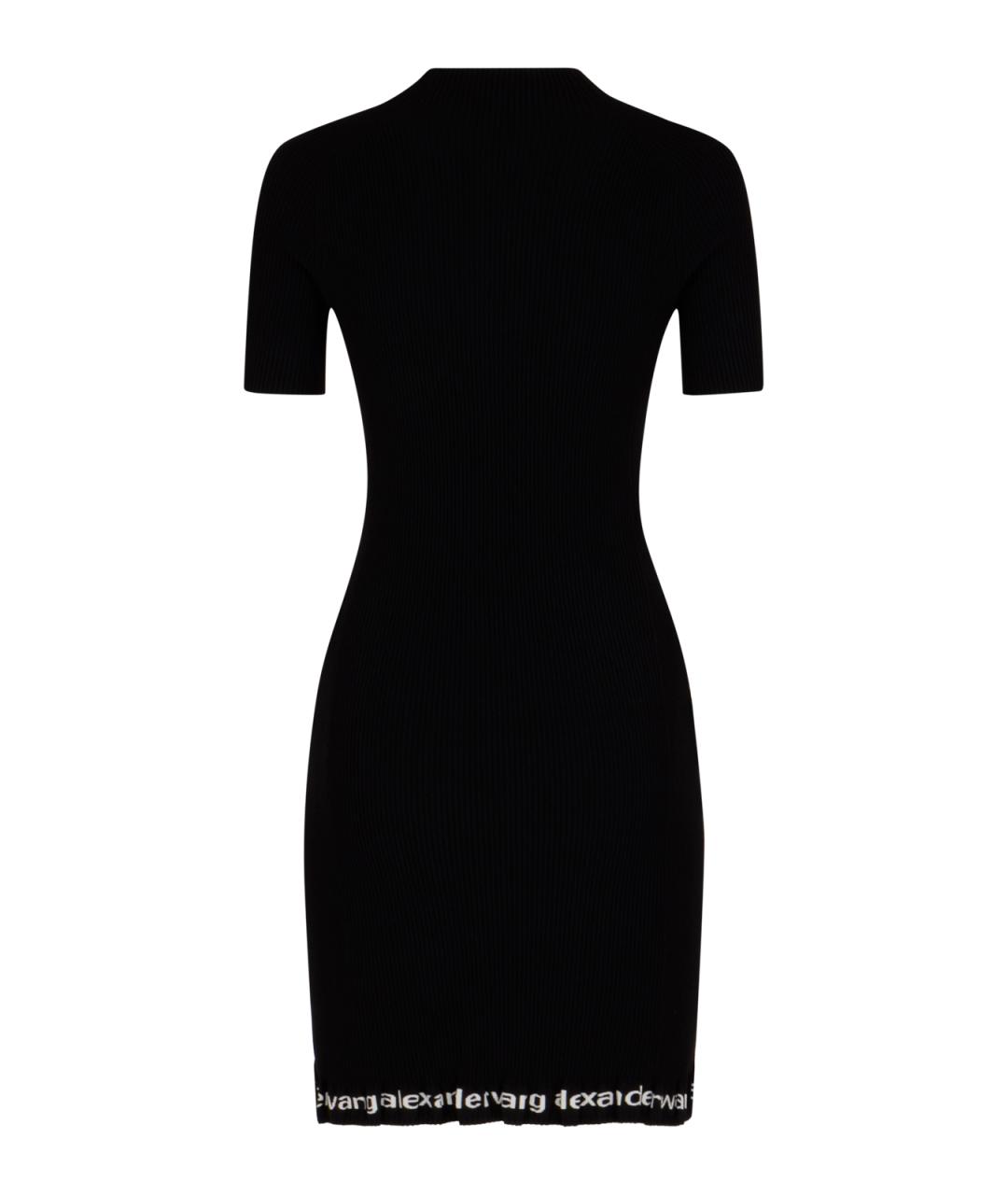 ALEXANDER WANG Черное хлопковое повседневное платье, фото 2