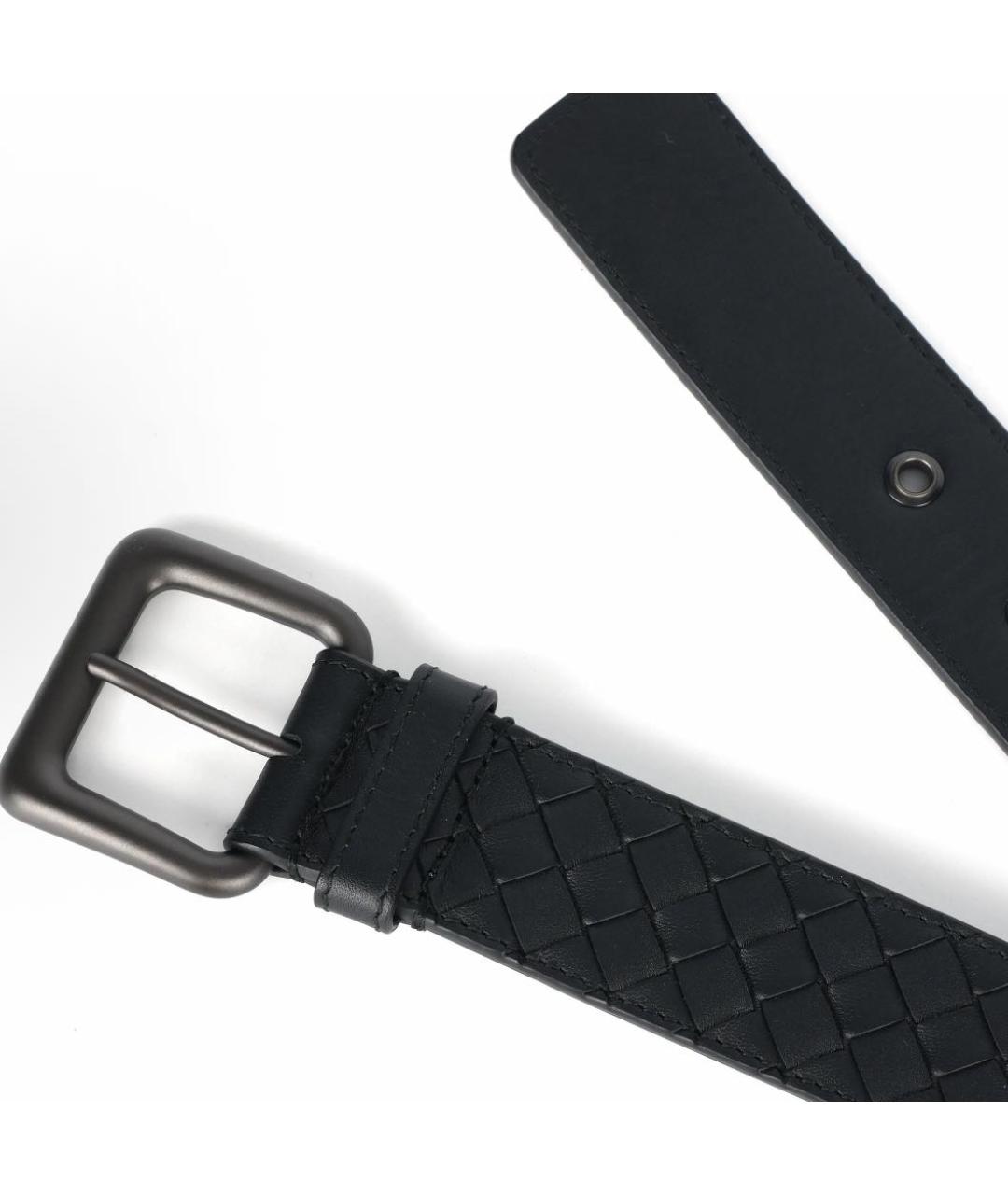 BOTTEGA VENETA Черный кожаный ремень, фото 3