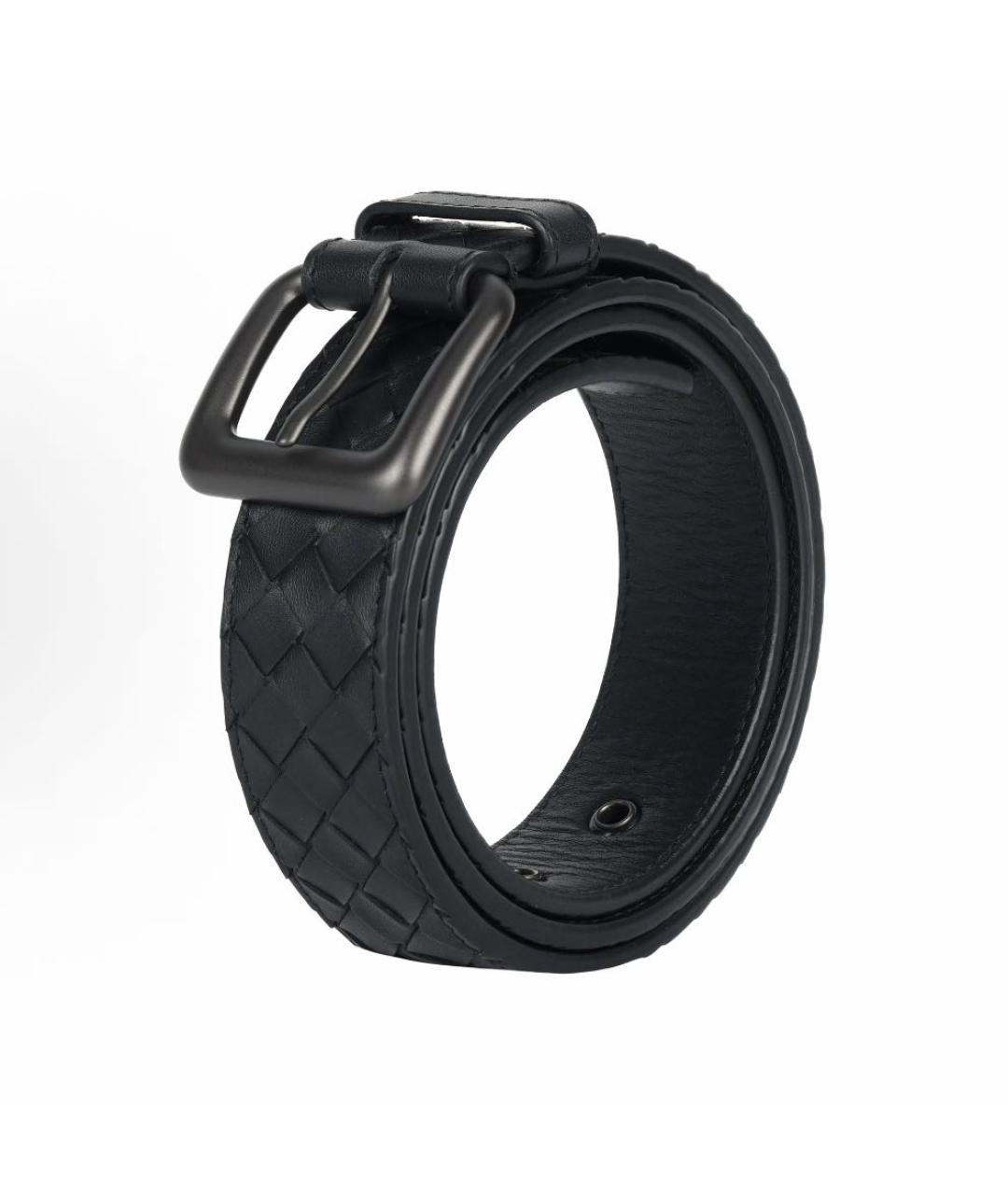 BOTTEGA VENETA Черный кожаный ремень, фото 2