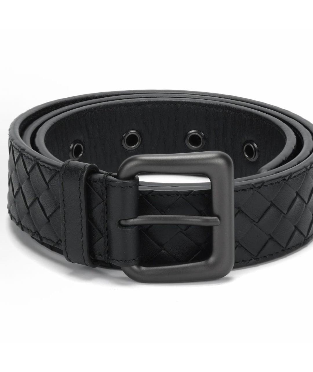 BOTTEGA VENETA Черный кожаный ремень, фото 1