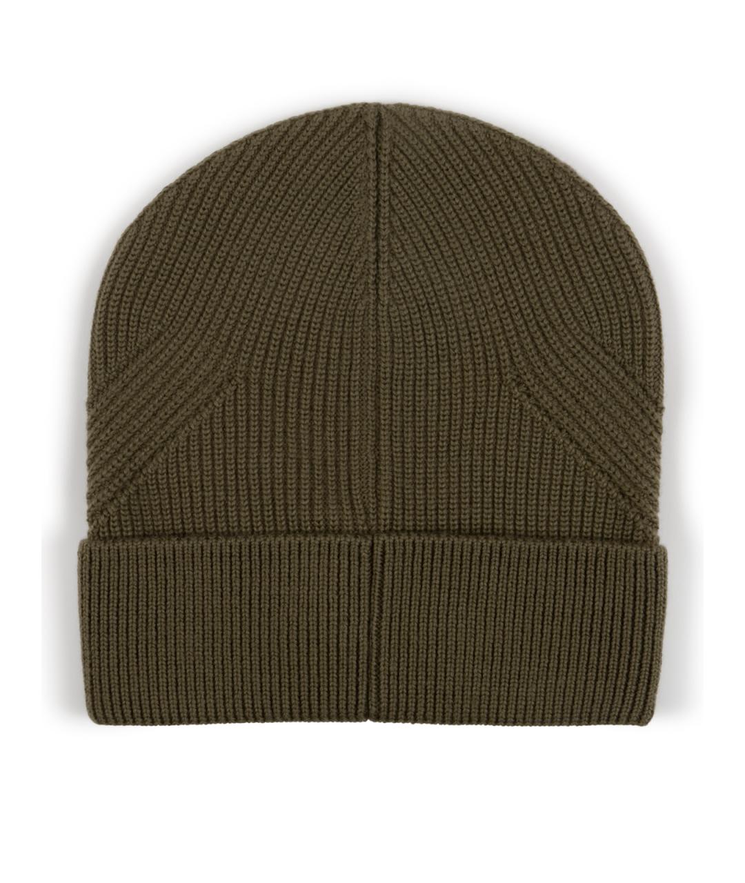 MONCLER Зеленая шерстяная шапка, фото 2