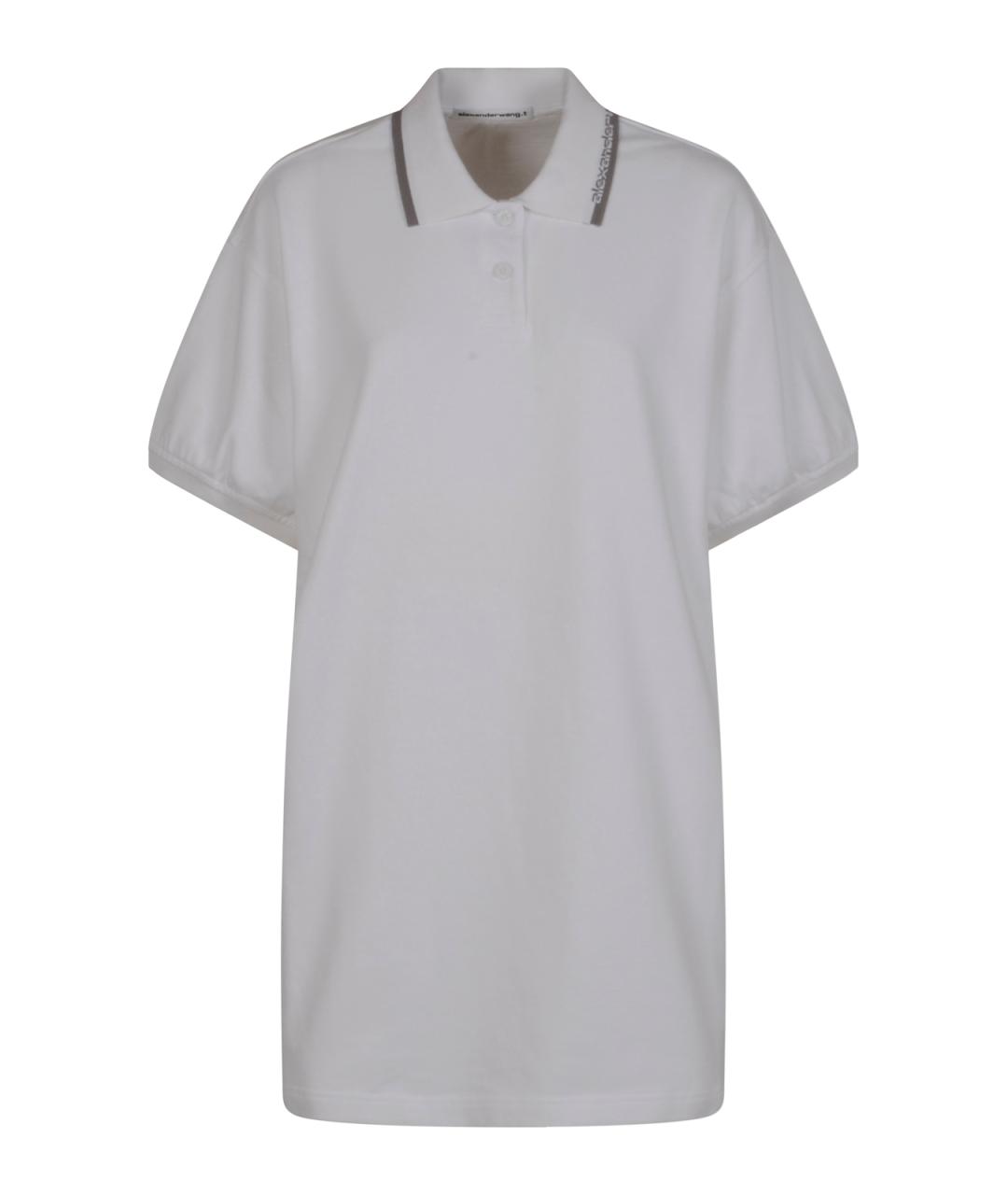 ALEXANDER WANG Белое хлопковое повседневное платье, фото 1