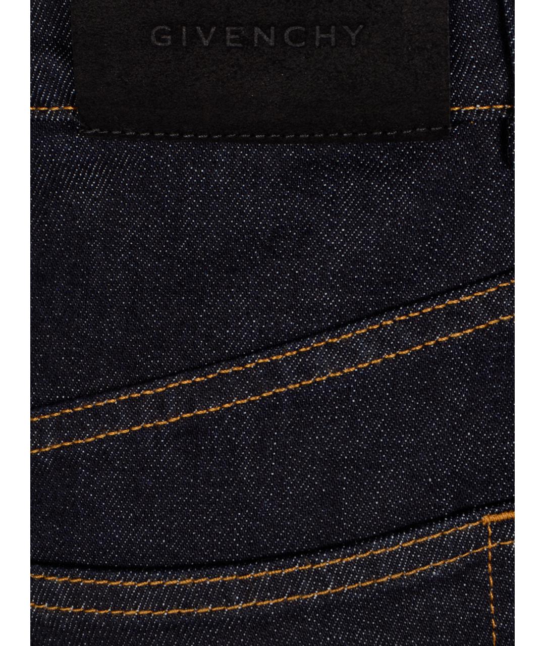 GIVENCHY Темно-синяя хлопковая юбка миди, фото 3