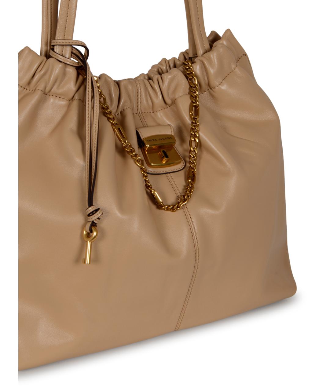 MARC JACOBS Бежевая кожаная сумка тоут, фото 4