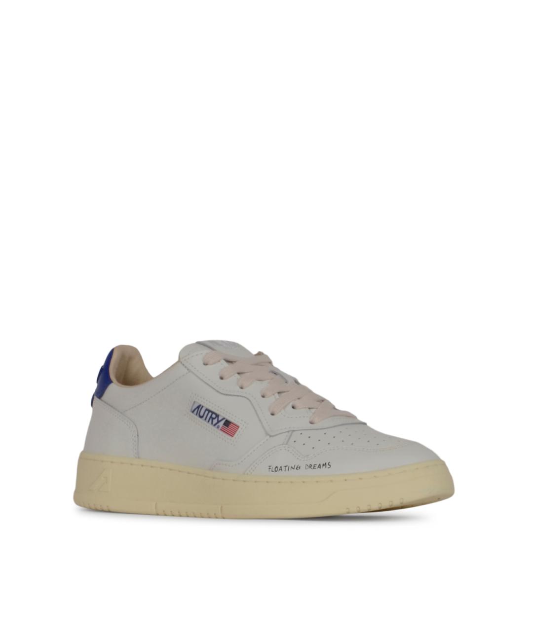 AUTRY Белые кожаные низкие кроссовки / кеды, фото 2
