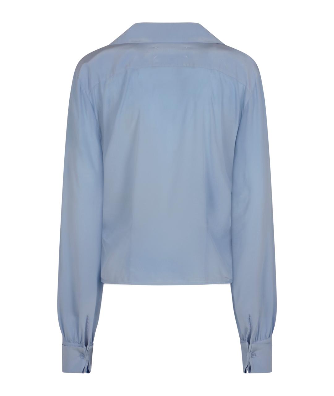 MAISON MARGIELA Голубая шелковая рубашка, фото 2