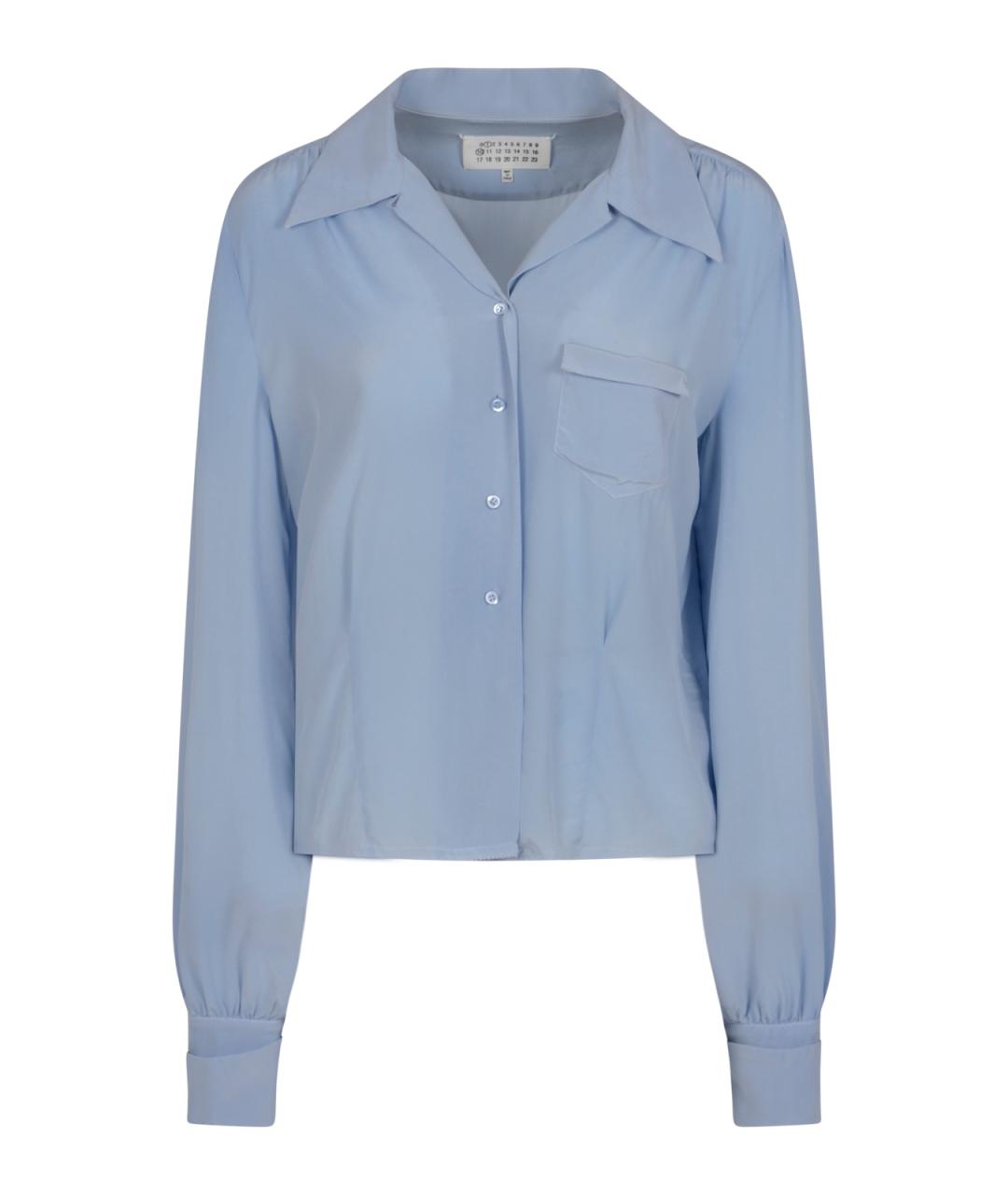 MAISON MARGIELA Голубая шелковая рубашка, фото 1