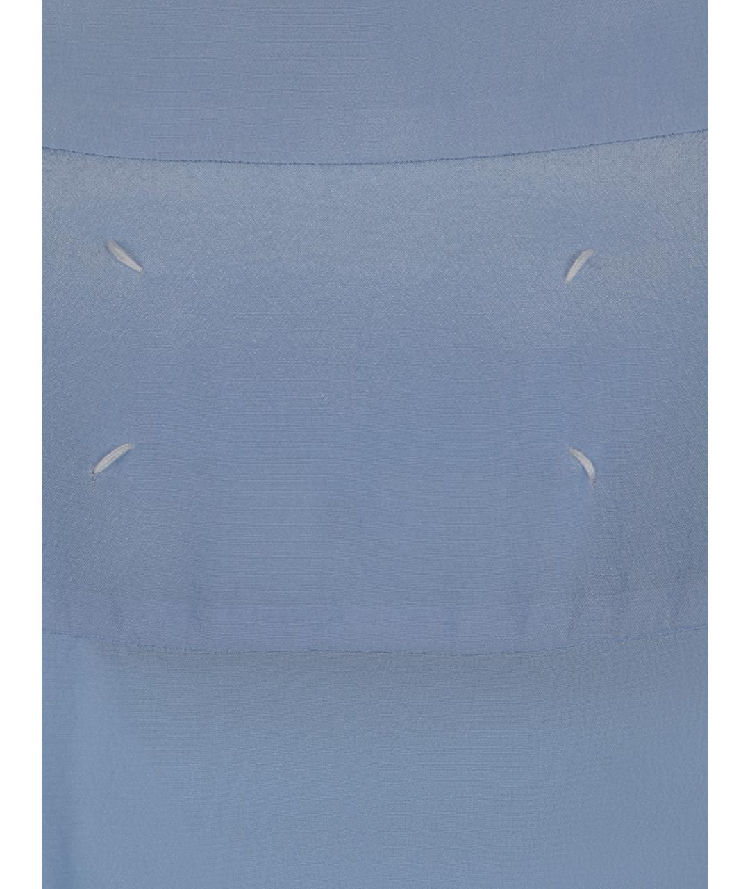 MAISON MARGIELA Голубая шелковая рубашка, фото 3