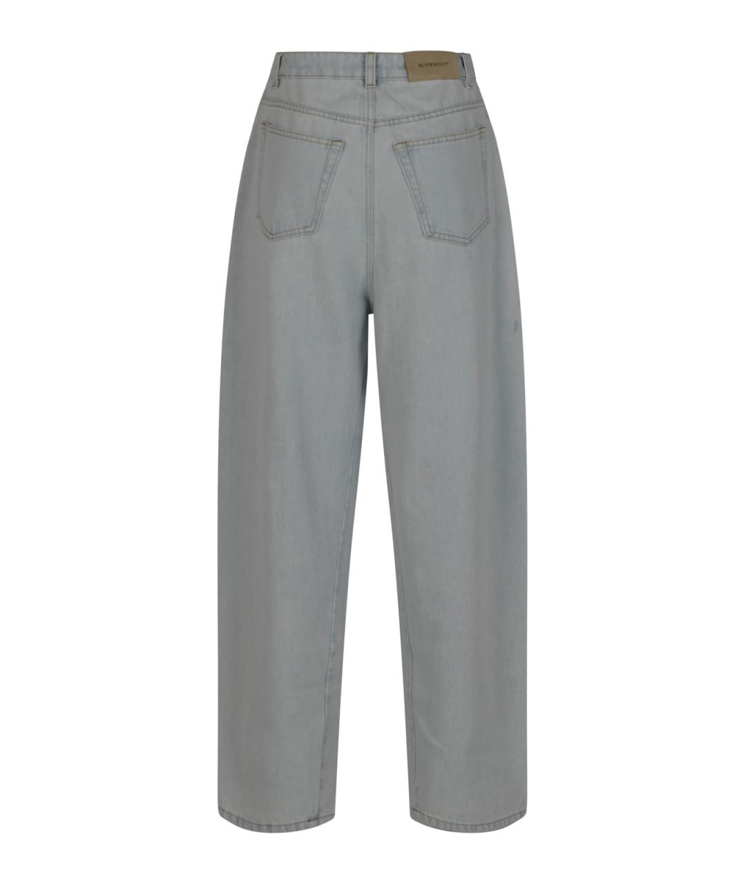 GIVENCHY Голубые хлопковые прямые джинсы, фото 2