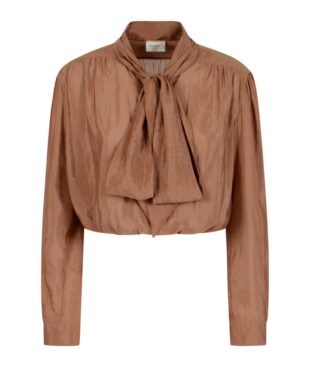 SAINT LAURENT Коричневая блузы, фото 1