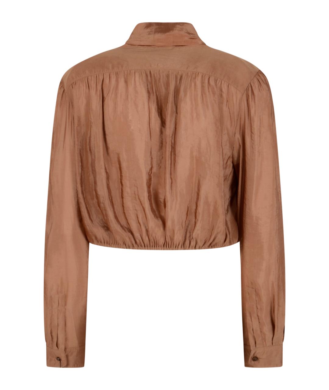 SAINT LAURENT Коричневая блузы, фото 2