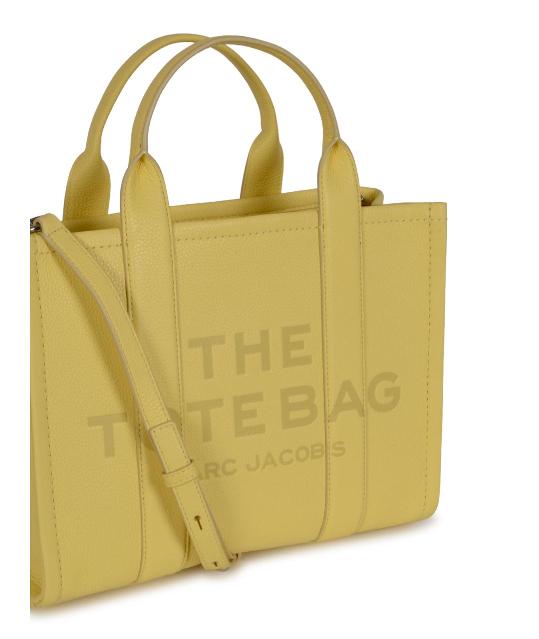 MARC JACOBS Желтая кожаная сумка тоут, фото 4