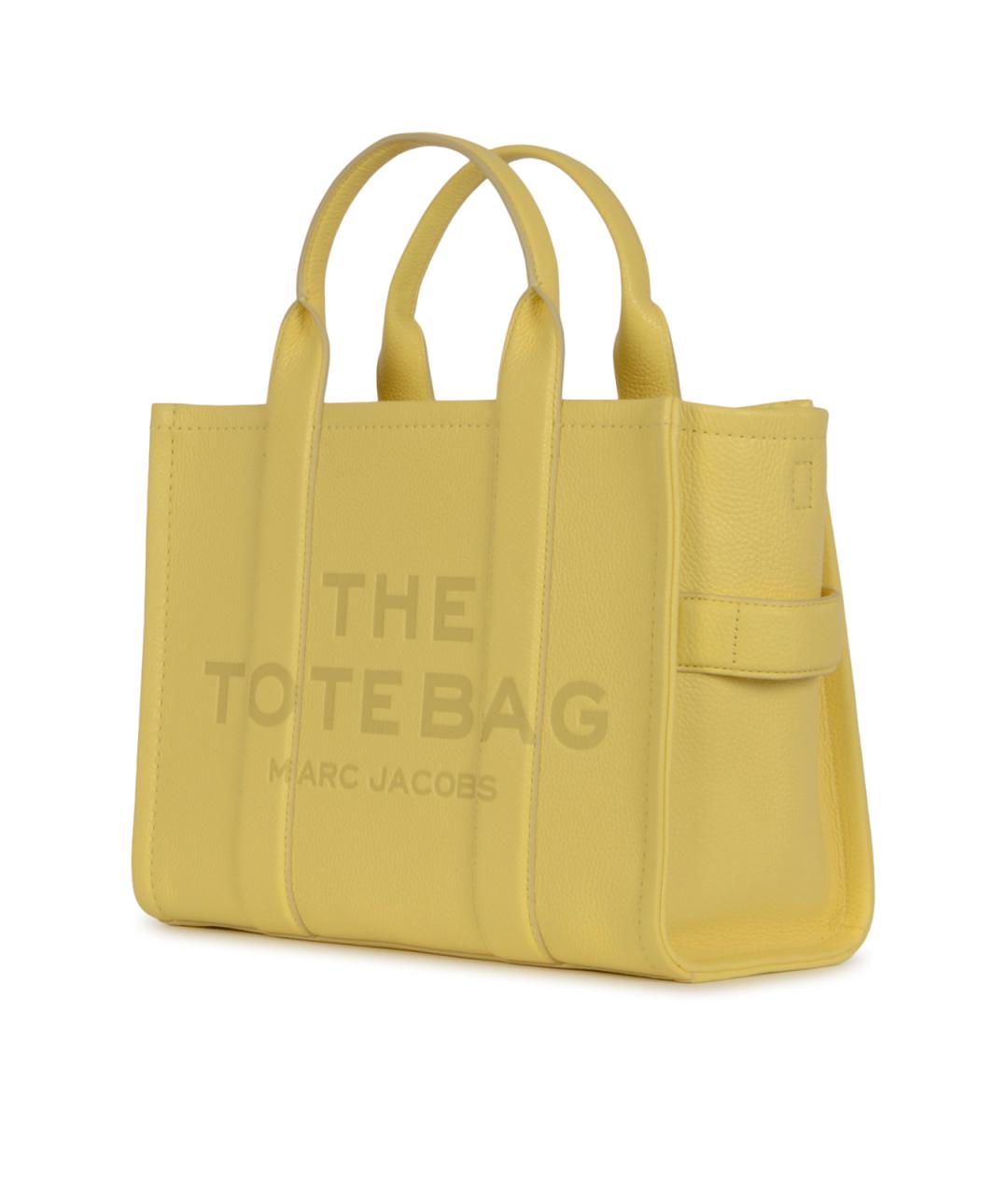 MARC JACOBS Желтая кожаная сумка тоут, фото 2