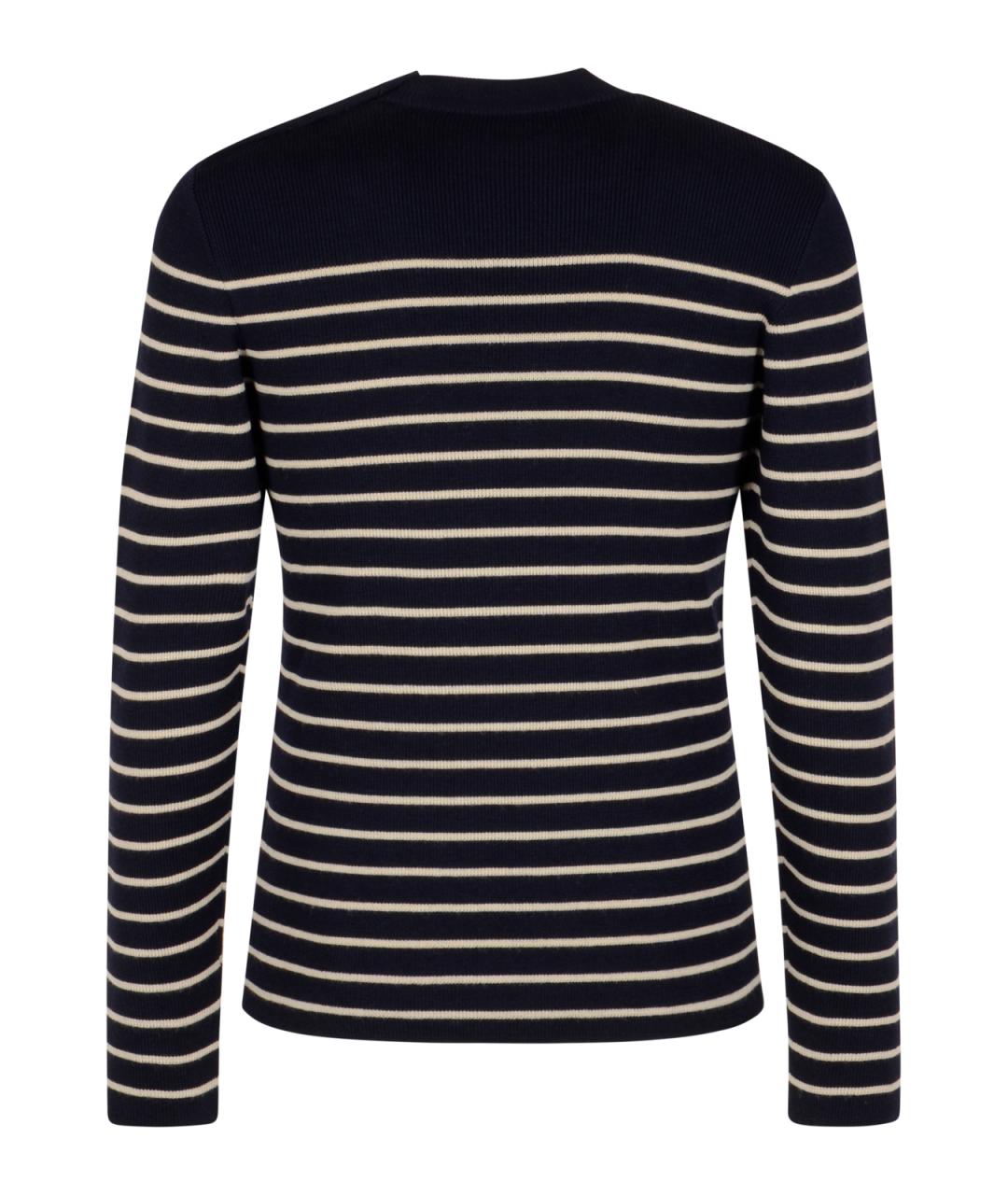 PRADA Темно-синий шерстяной джемпер / свитер, фото 2