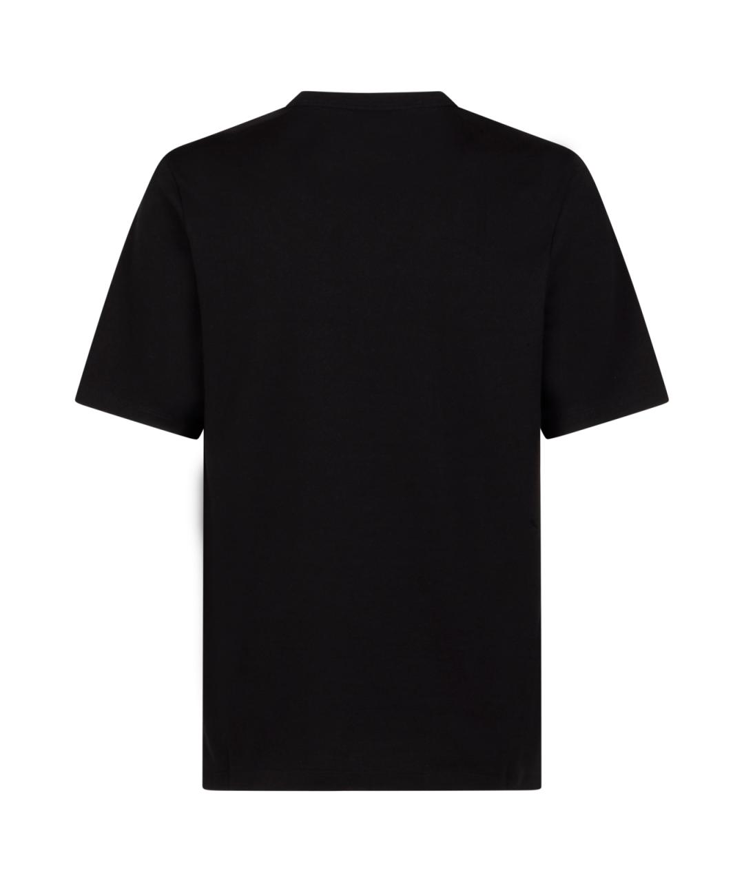 SAINT LAURENT Черная хлопковая футболка, фото 2
