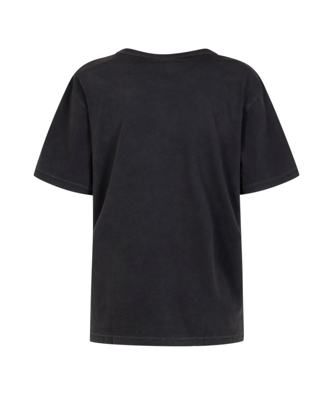 ALEXANDER WANG Черная хлопковая футболка, фото 2