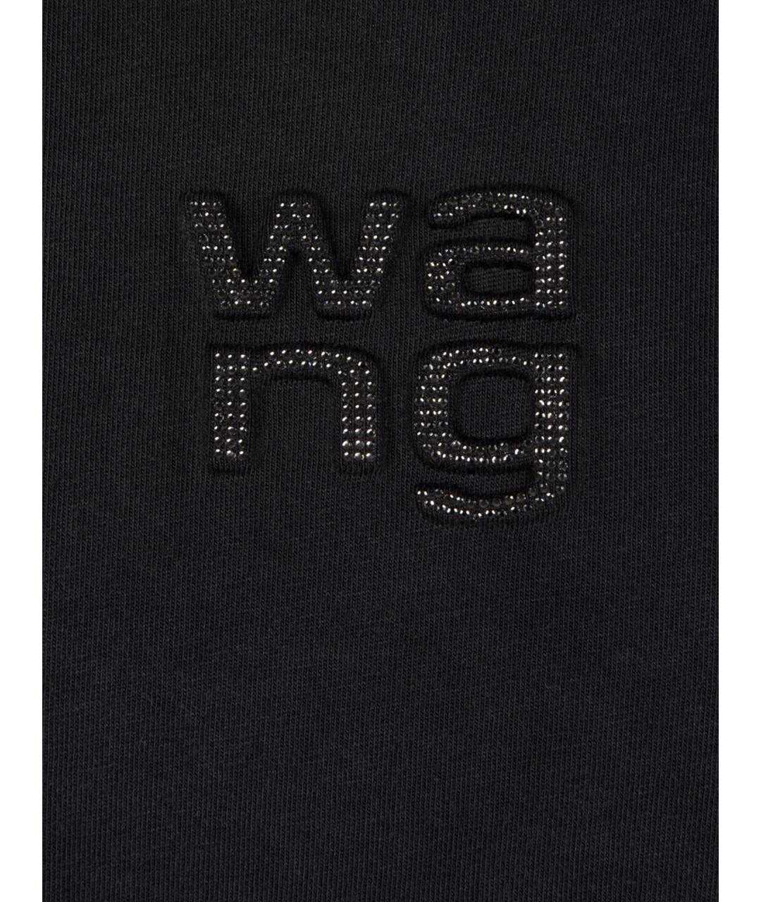 ALEXANDER WANG Черная хлопковая футболка, фото 3