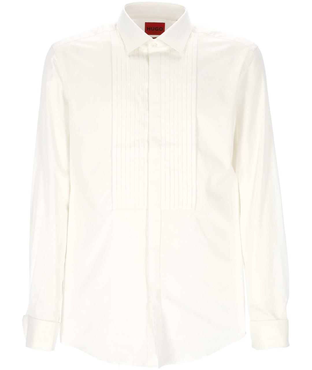 HUGO BOSS Белая хлопковая кэжуал рубашка, фото 1