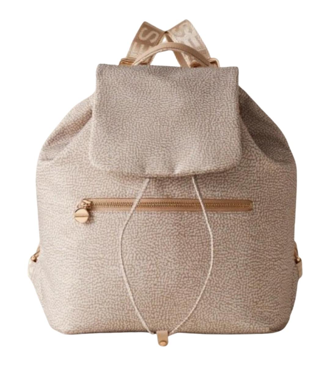 BORBONESE Бежевый рюкзак из искусственной кожи, фото 1