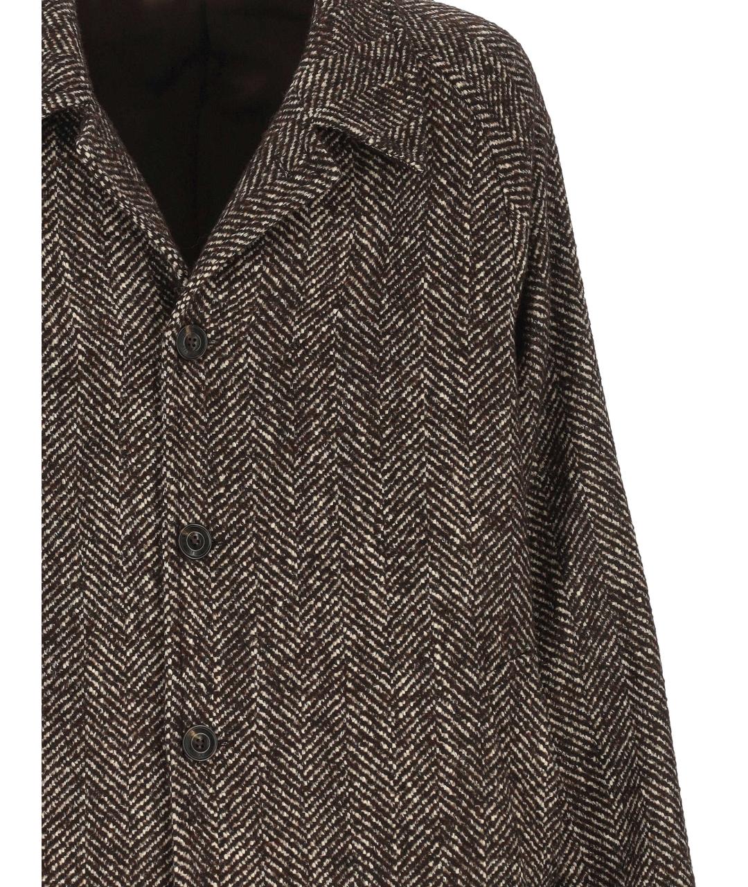L.B.M. 1911 Коричневое шерстяное пальто, фото 2