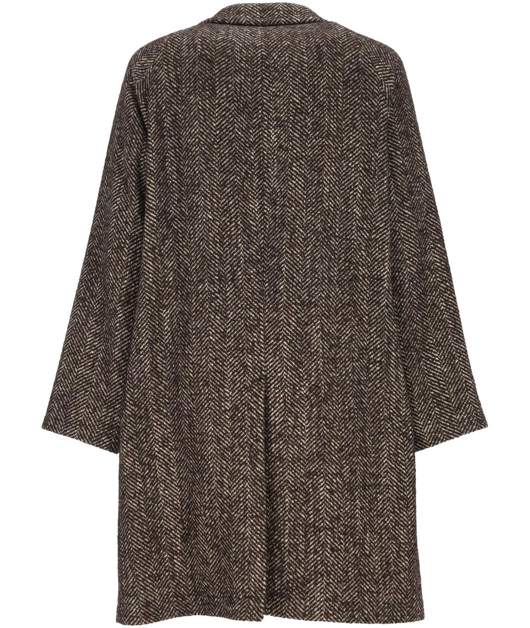 L.B.M. 1911 Коричневое шерстяное пальто, фото 3