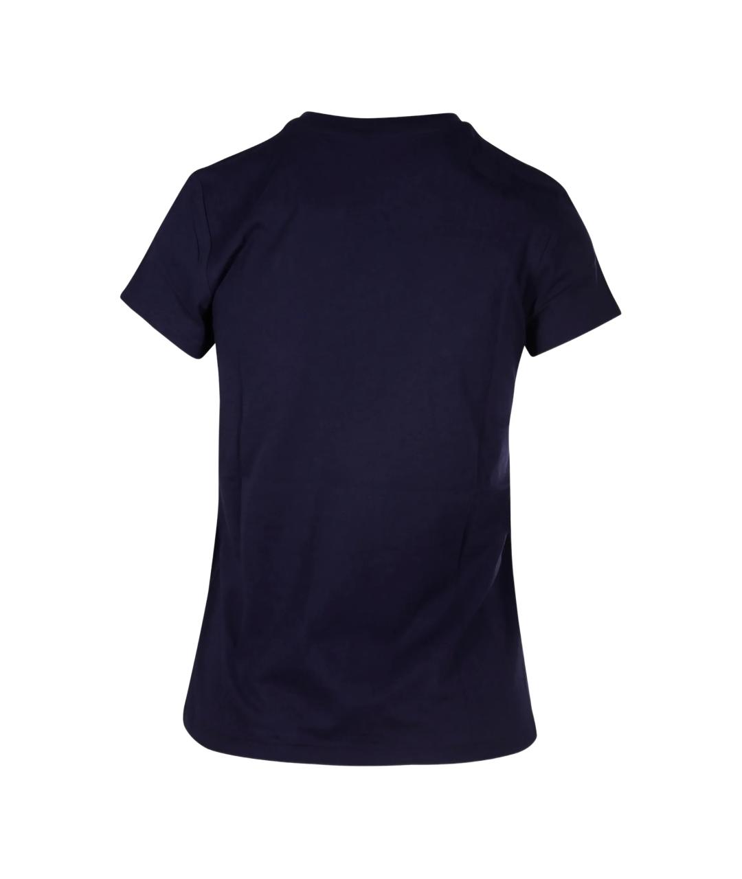 POLO RALPH LAUREN Темно-синяя хлопковая футболка, фото 3