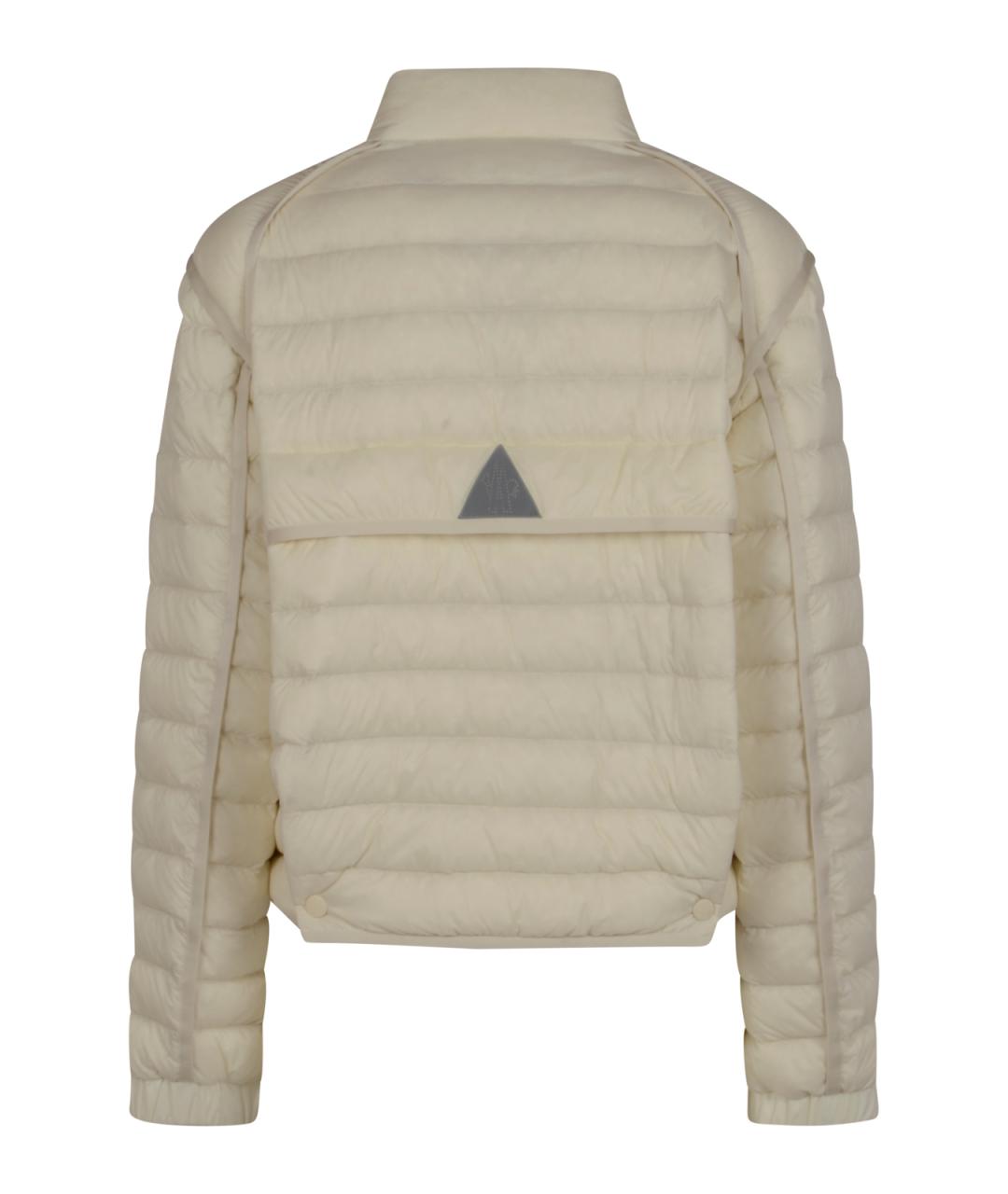 MONCLER GRENOBLE Бежевый синтетический пуховик, фото 2