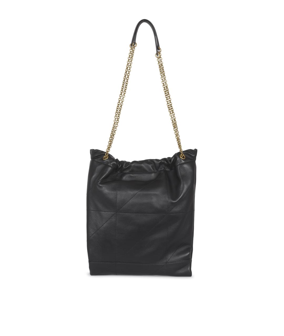 SAINT LAURENT Черная кожаная сумка тоут, фото 3