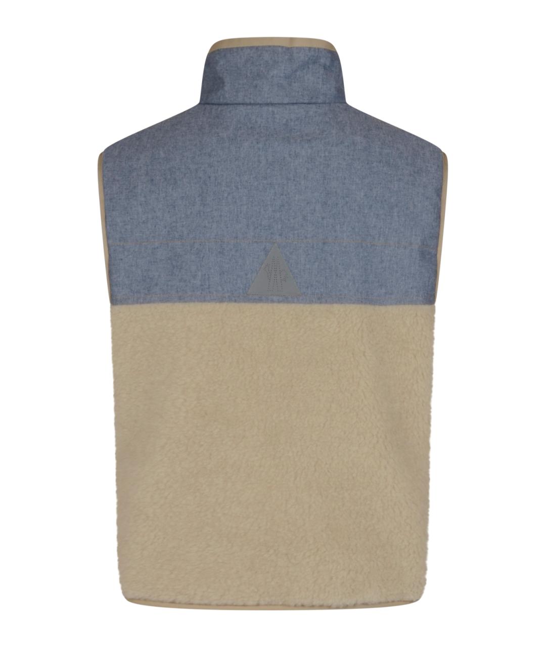 MONCLER GRENOBLE Бежевый хлопковый жилет, фото 2