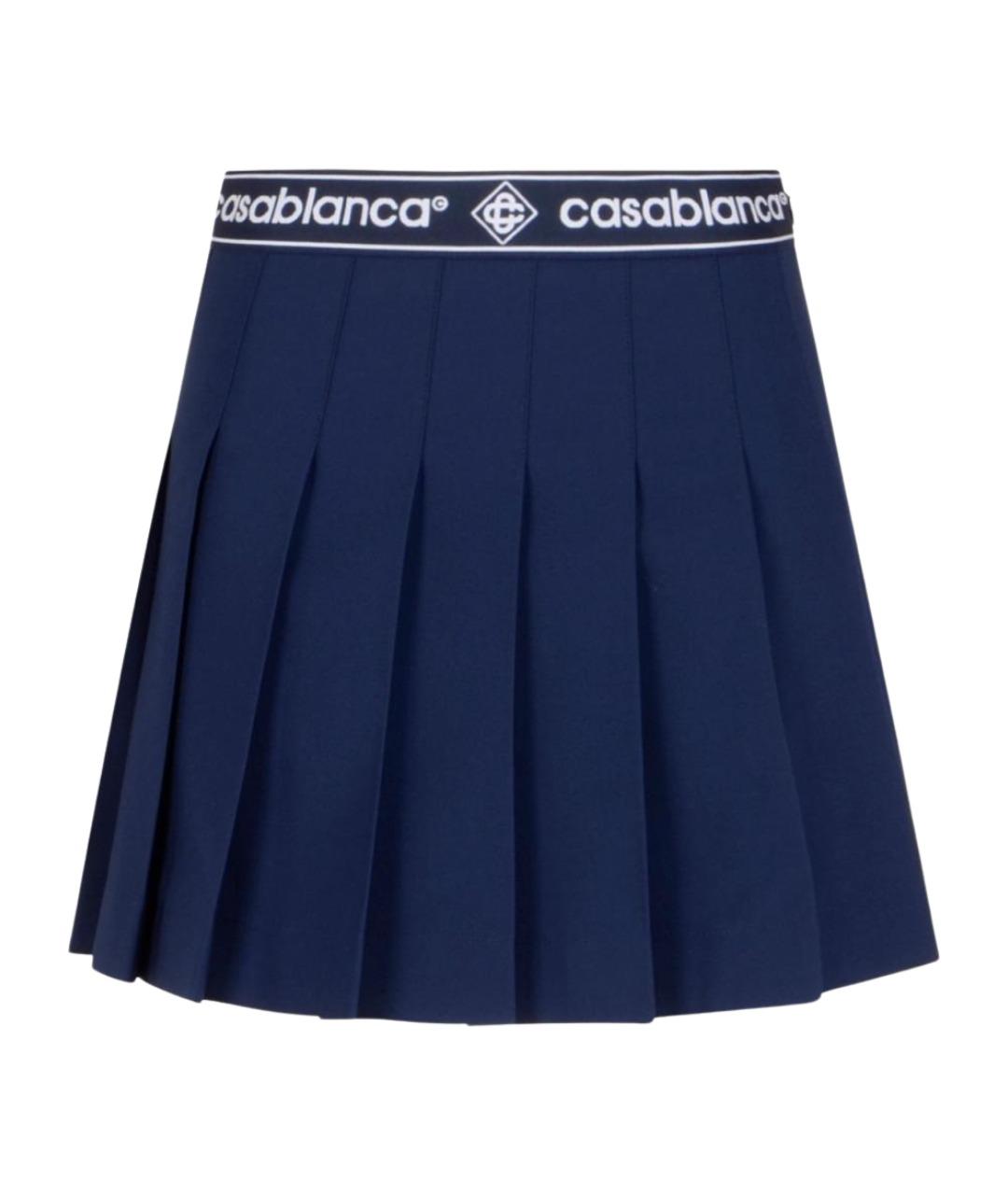 CASABLANCA Синяя полиэстеровая юбка мини, фото 1