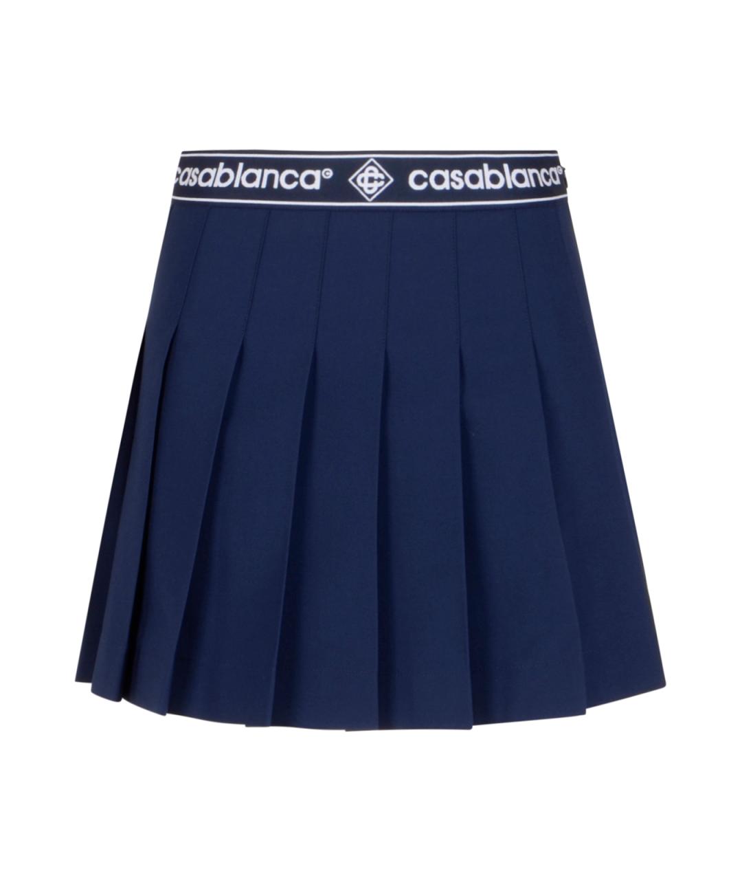CASABLANCA Синяя полиэстеровая юбка мини, фото 5