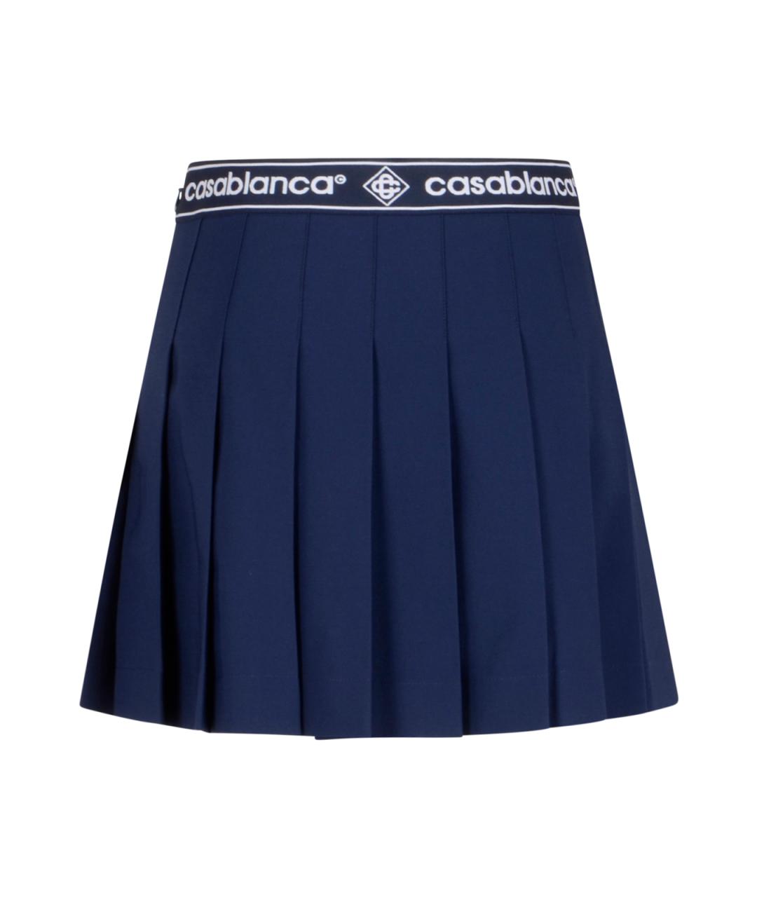 CASABLANCA Синяя полиэстеровая юбка мини, фото 2