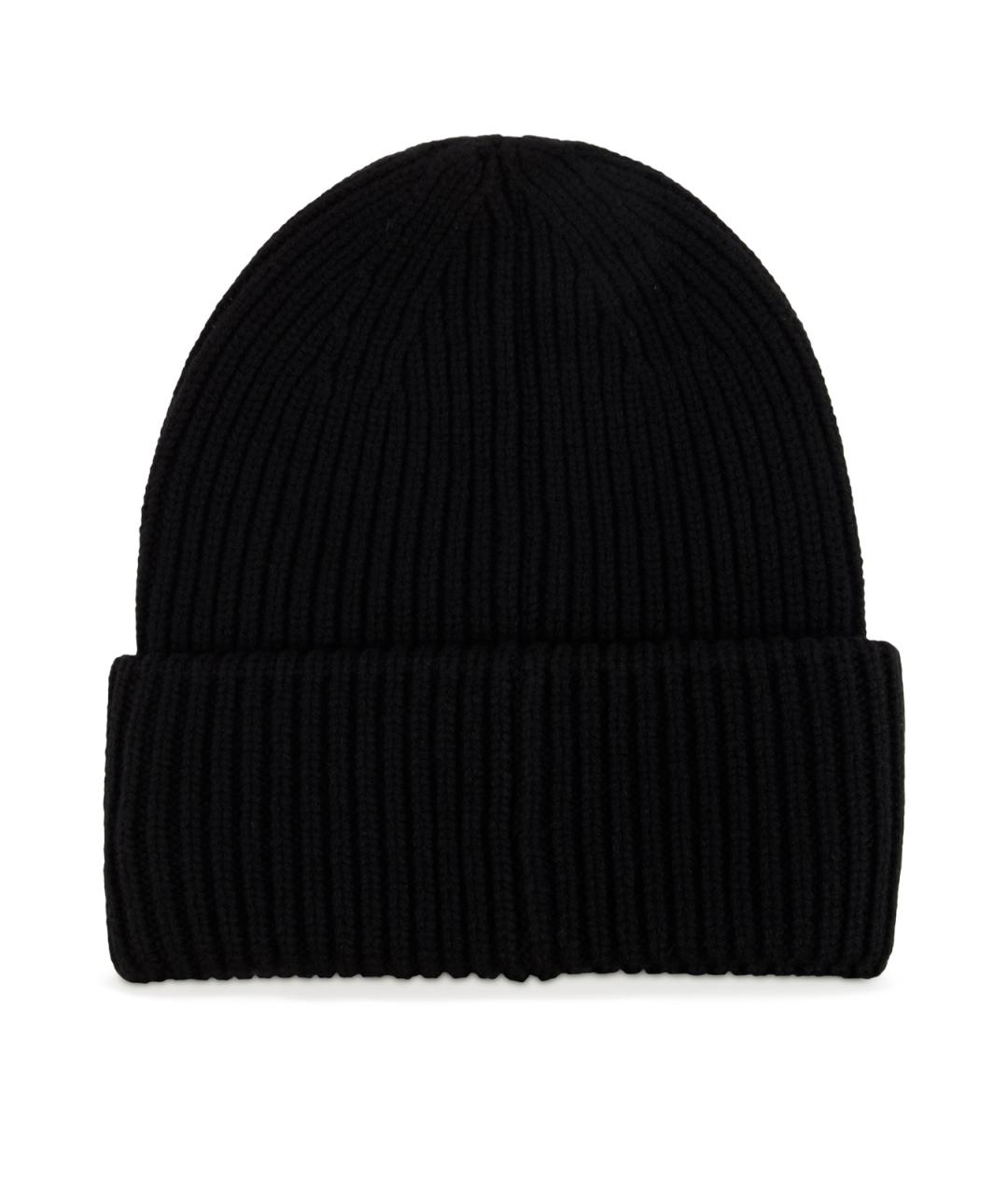 MONCLER Черная кашемировая шапка, фото 2