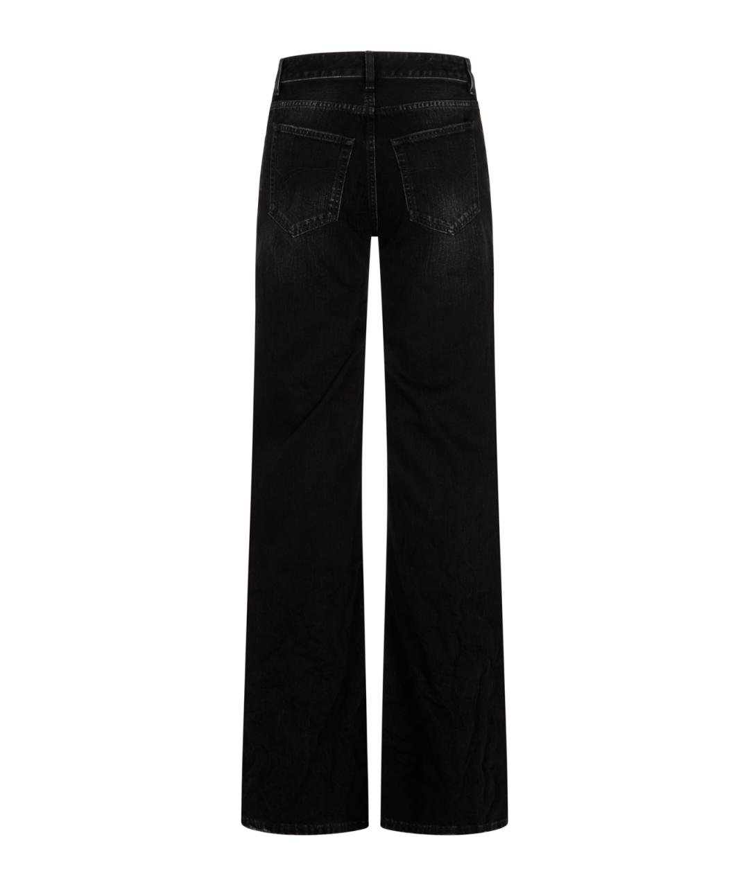 BALENCIAGA Черные хлопковые прямые джинсы, фото 2