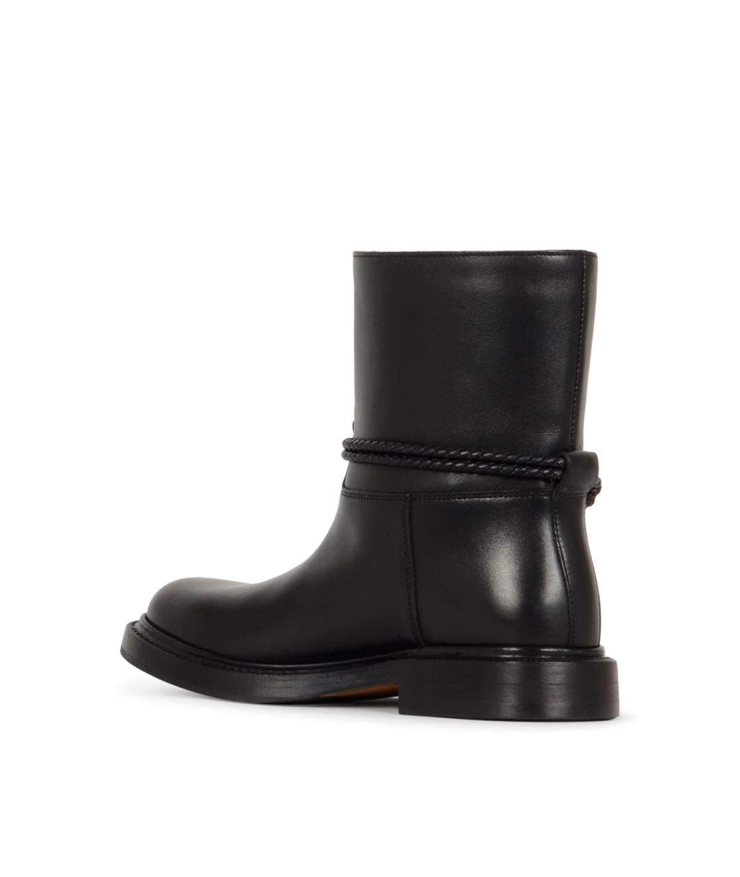 BOTTEGA VENETA Черные кожаные ботинки, фото 3