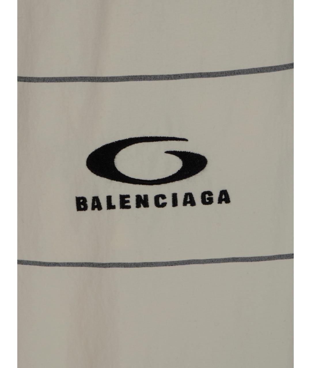 BALENCIAGA Белые хлопковые повседневные брюки, фото 3