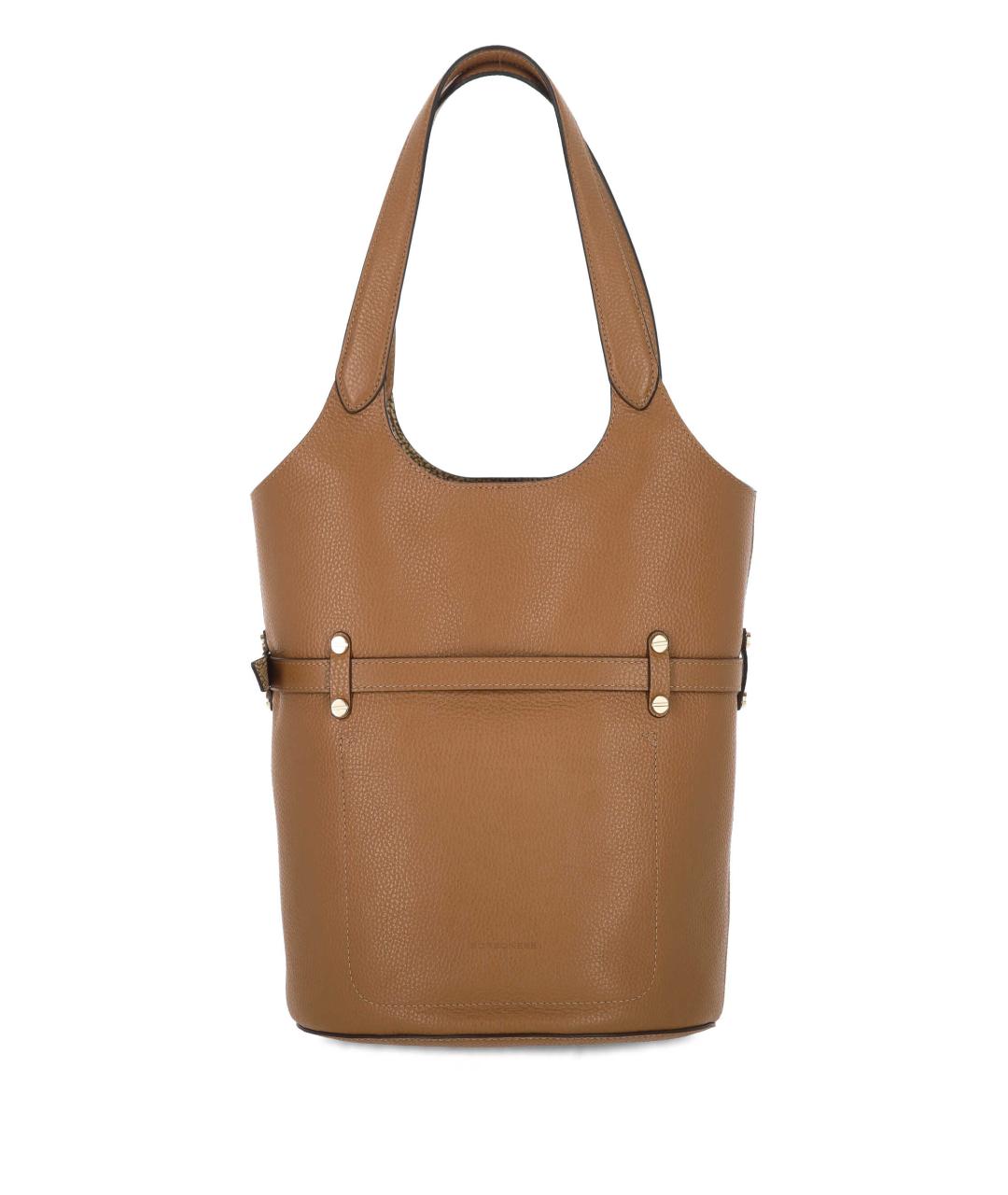 BORBONESE Коричневая кожаная сумка тоут, фото 3