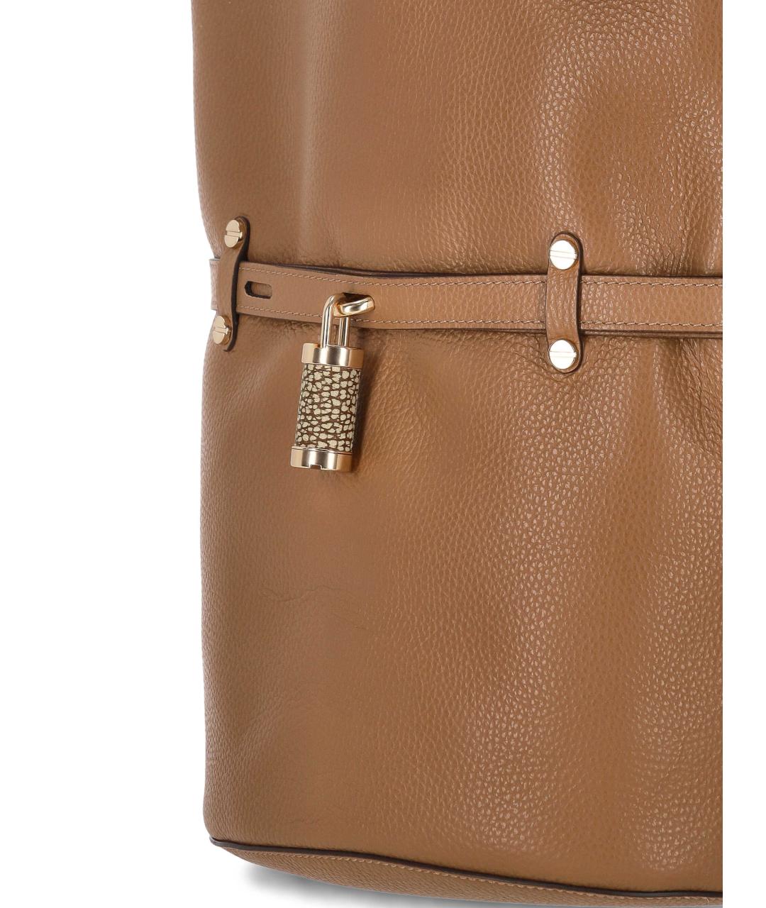 BORBONESE Коричневая кожаная сумка тоут, фото 4